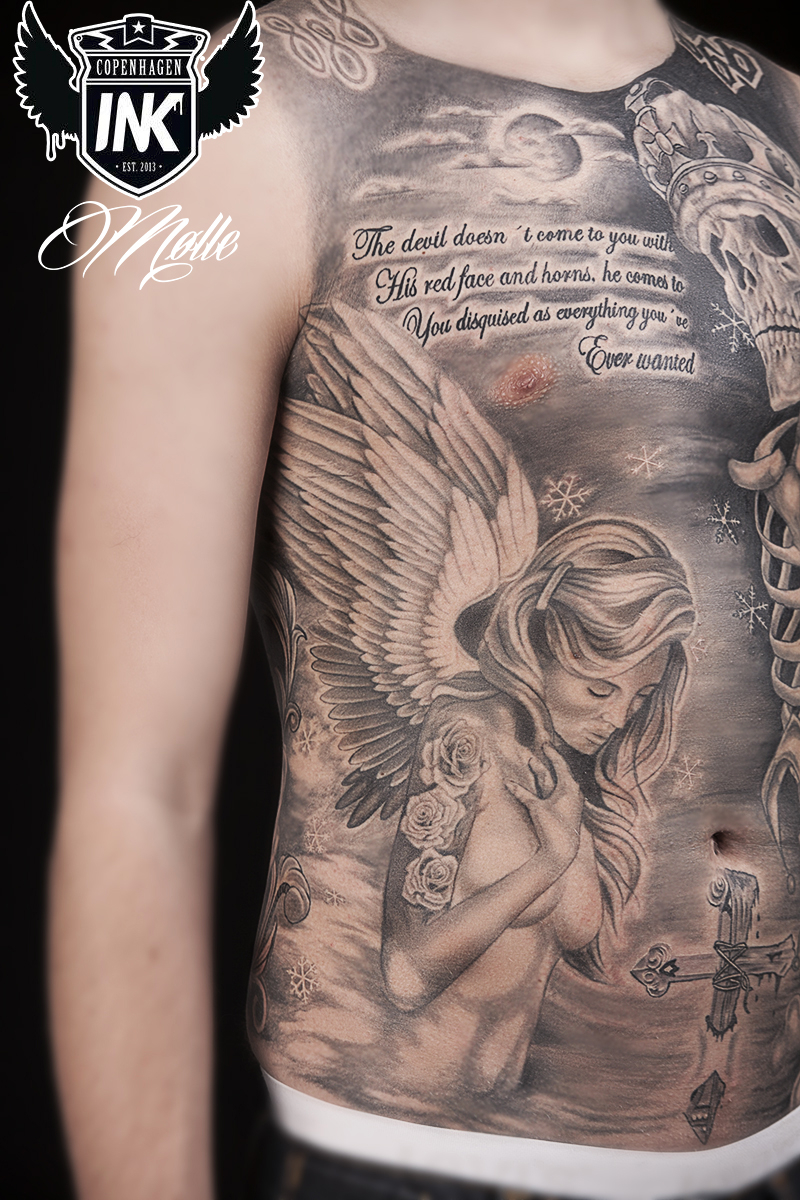 Amazing Chest Tattoos Approved Artists throughout dimensions 800 X 1200