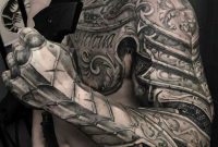 Amazing Half Chest And Sleeve Armour Piece John Lewis Tattoo for size 845 X 940