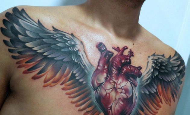 Heart Wings Chest Tattoo Arm Tattoo Sites