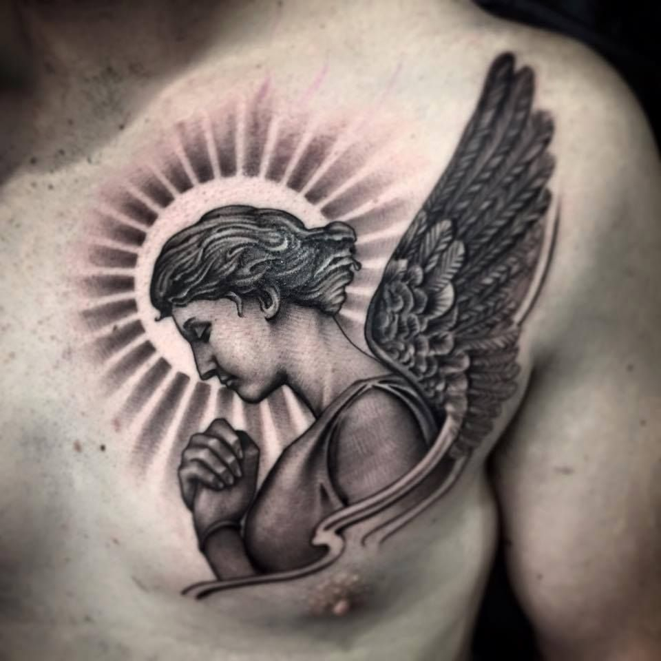 Angel Chest Tattoo Fresh Tattoos Angel Tattoo Designs Angel intended for sizing 960 X 960