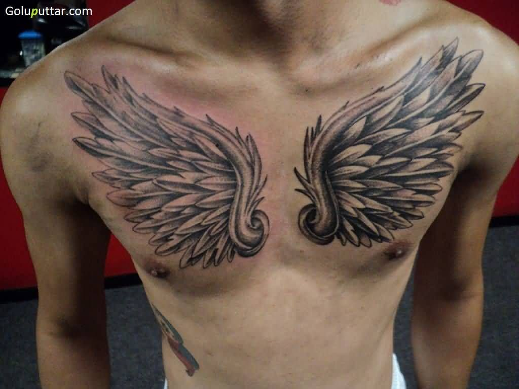 Angel Chest Tattoos Tattoo Ideas Chest Tattoo Cool Chest intended for measurements 1024 X 768