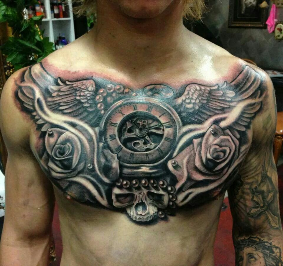 Another Black And Gray Tattoo Ideas And Art Chest Piece Tattoos throughout size 960 X 902
