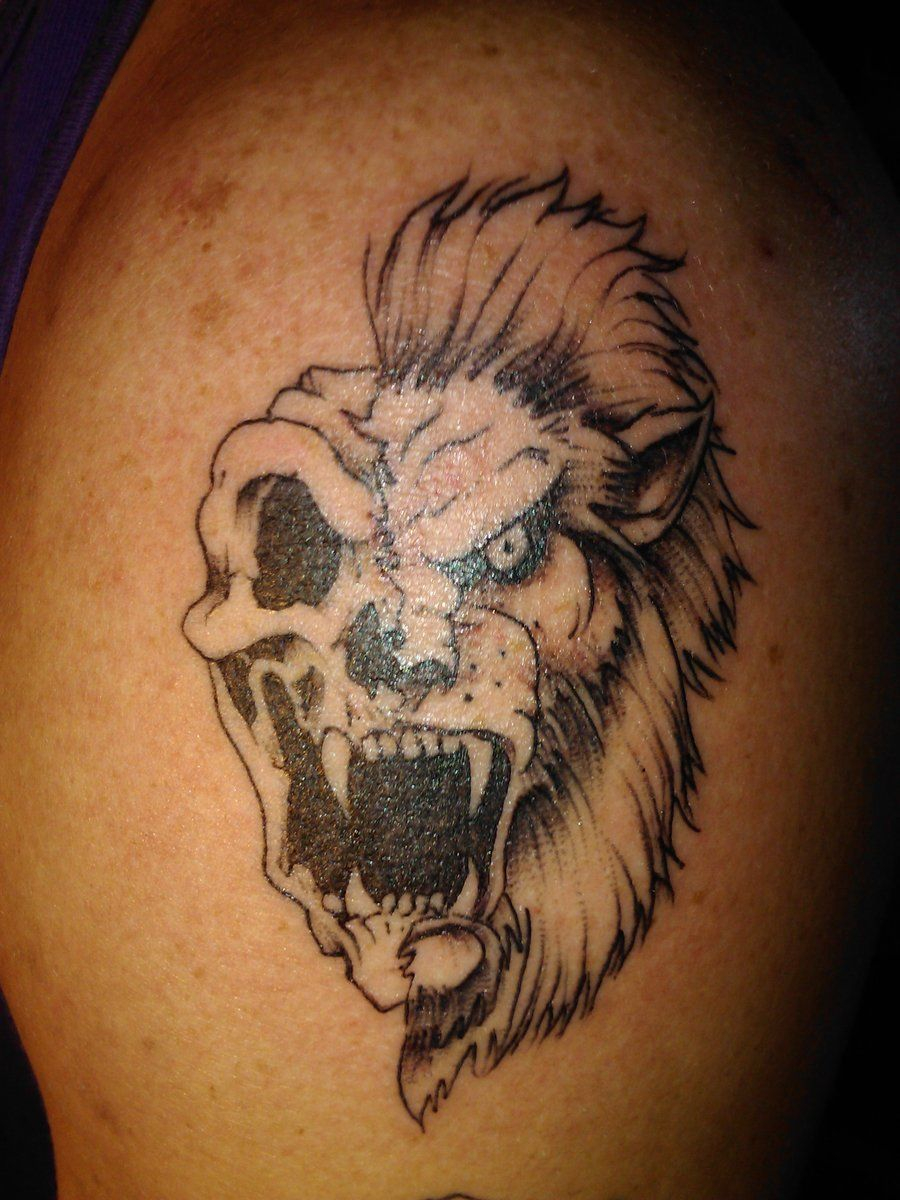 Arm Tat Lion Head Devildracon On Deviantart Leo Face Butterfly within size 900 X 1200