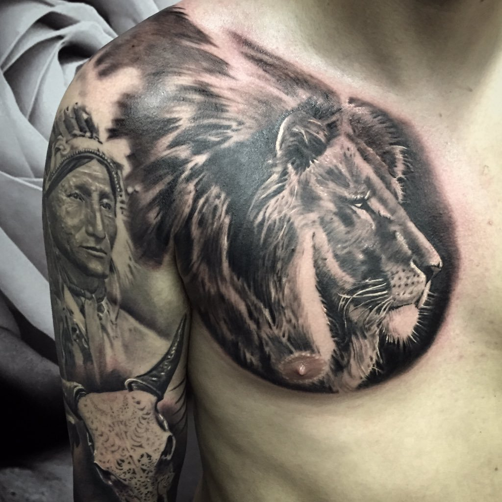 Arron Raw Tattoo On Twitter Nativeamerican Sleeve Chest Piece with size 1024 X 1024