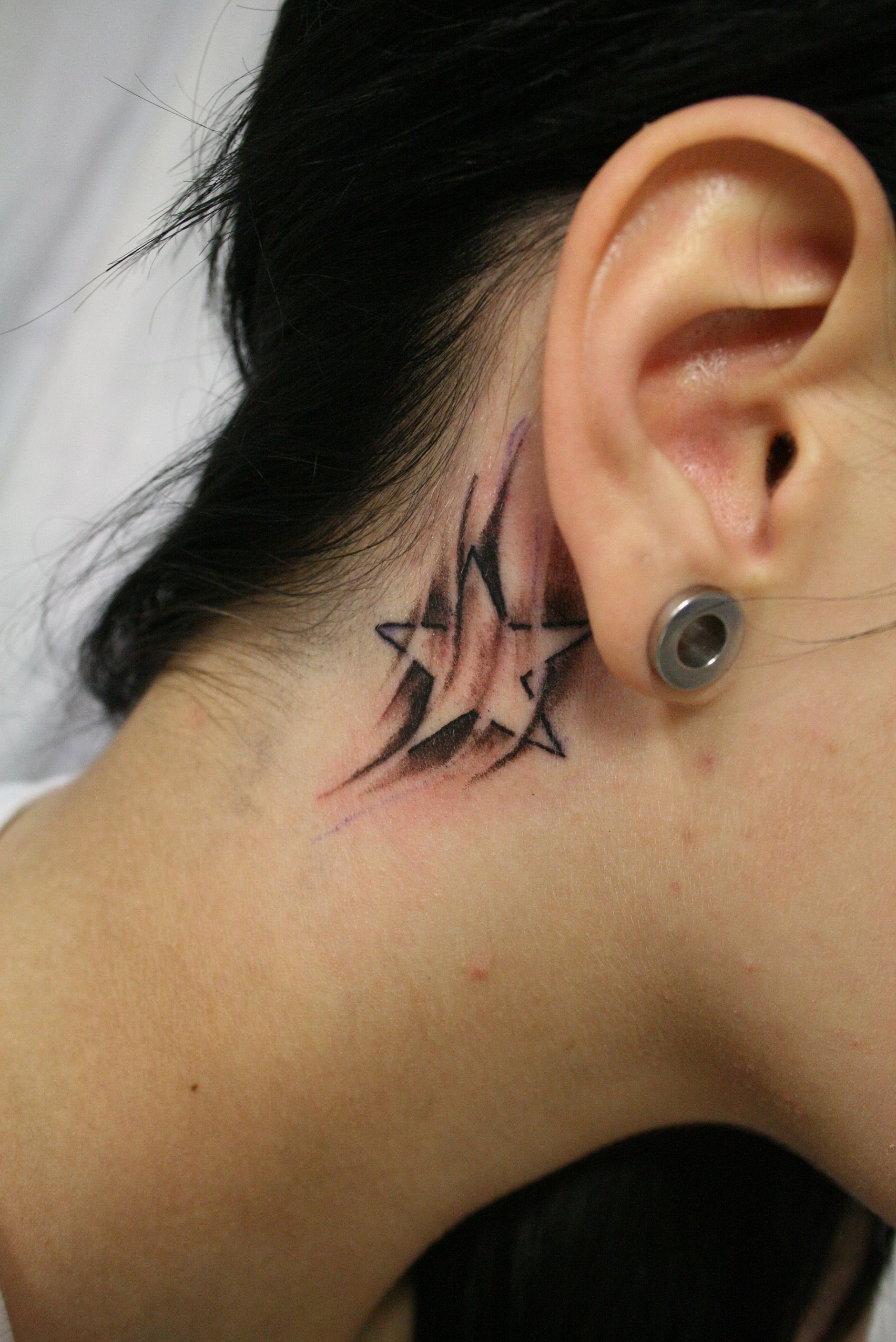 Astonishing Behind Ear Butterfly Tattoos Amazing Tattoo Design regarding proportions 1880 X 2816