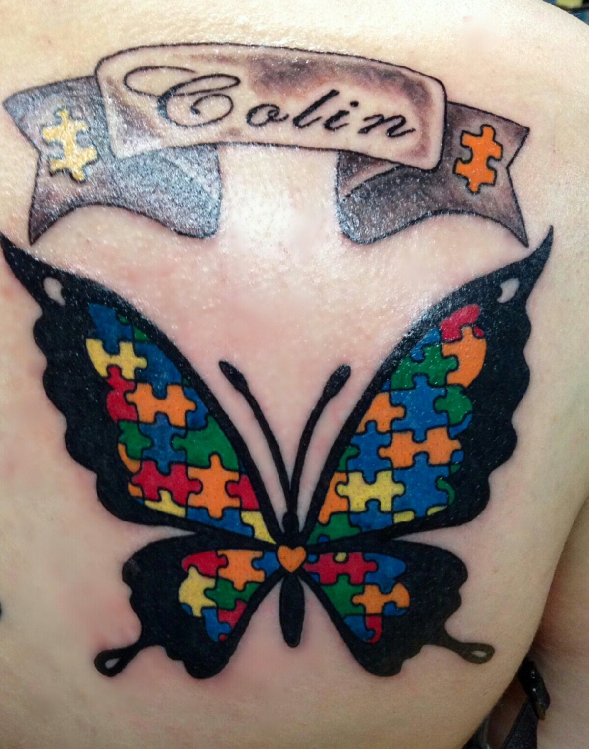 Autism Butterfly Tattoos Infinity Tattoo Family Tattoos Family within proportions 1200 X 1526