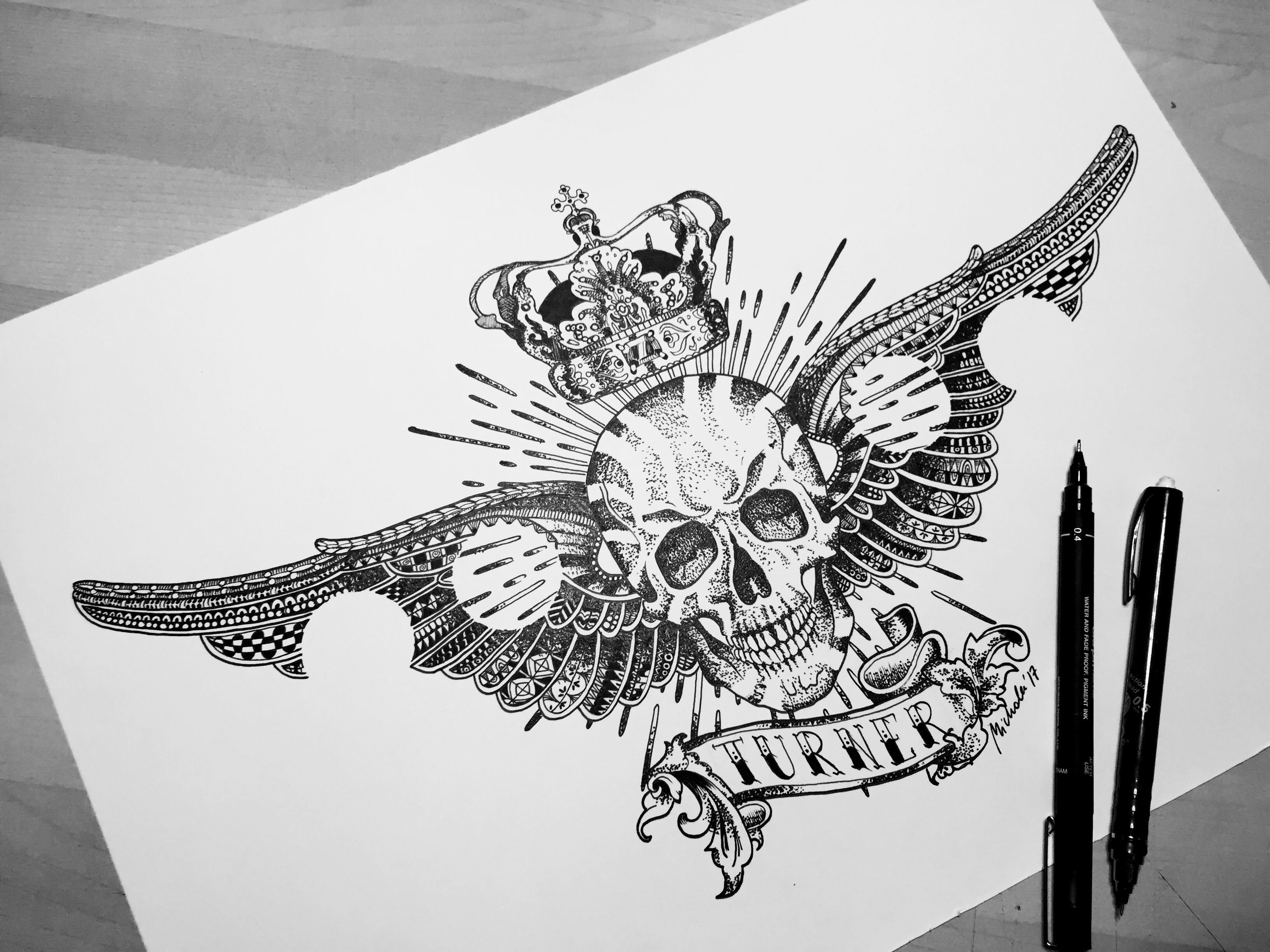 Aviator Skull Tattoo Design Me Chest Piece Album On Imgur regarding sizing 3264 X 2448