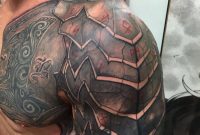 Awesome Shoulder And Chest Tattoo Tattoos Armor Tattoo Shoulder in dimensions 852 X 1136