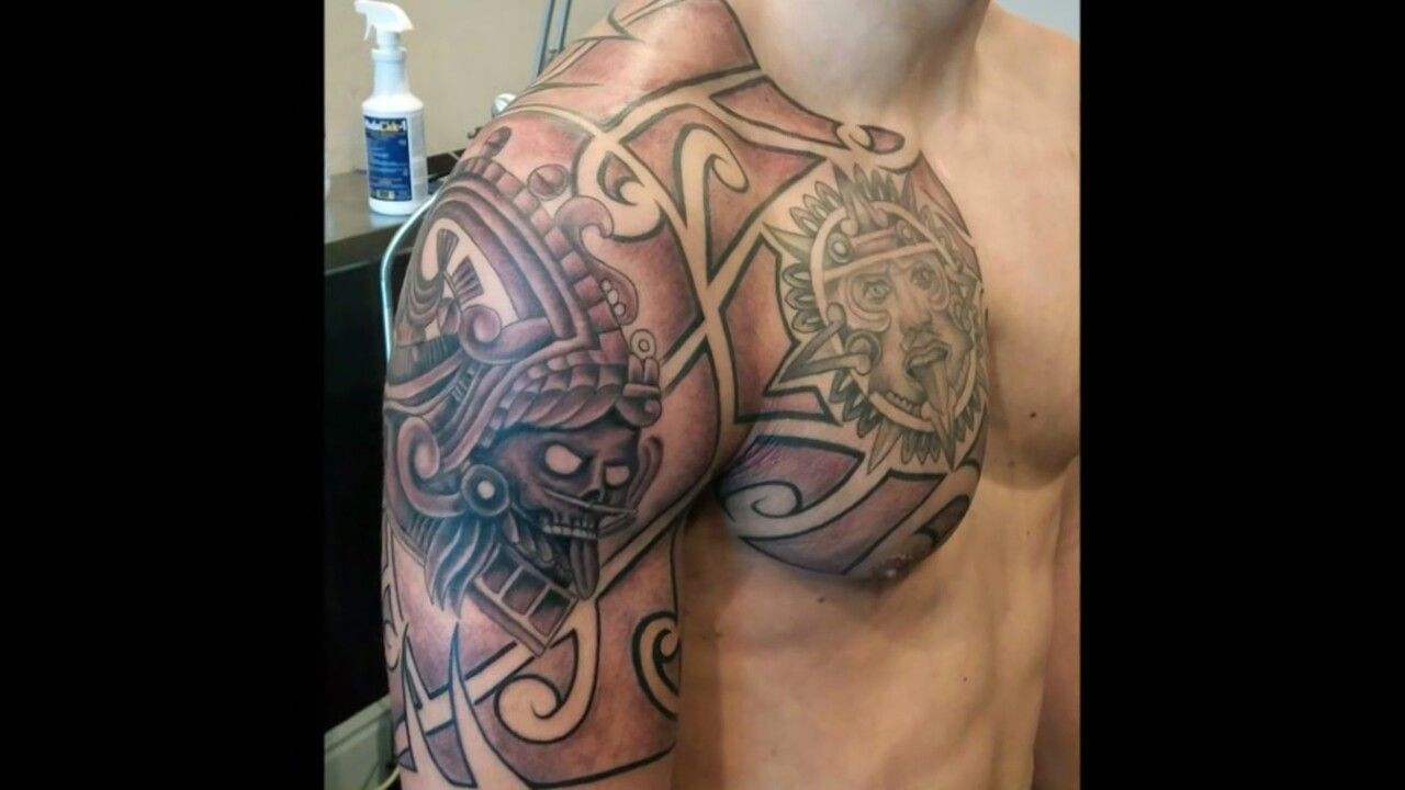 Aztec Chest Tattoo Tattoos Tattoos Chest Tattoo Tribal Tattoos with regard to sizing 1280 X 720