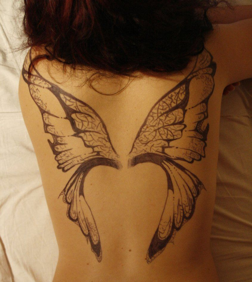 Backwingtattoofemale Wing Tattoo Designs Women Butterfly within dimensions 845 X 946