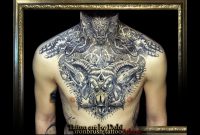 Baphomet Chest Tattoo Ink The Skin Tattoos Chest Tattoo Occult intended for sizing 3508 X 2480