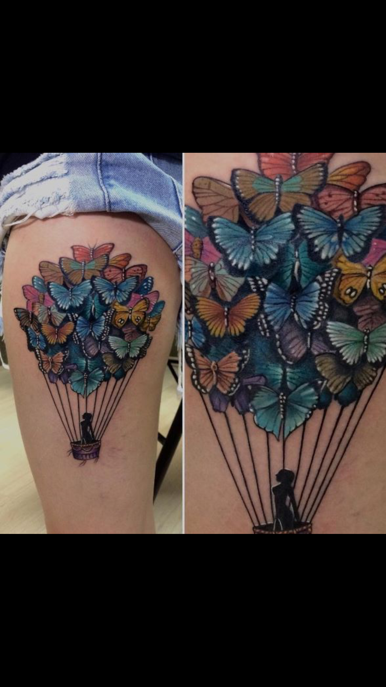 Beautiful Butterfly Balloon Tattoo Tattoo Ballo throughout dimensions 1242 X 2208