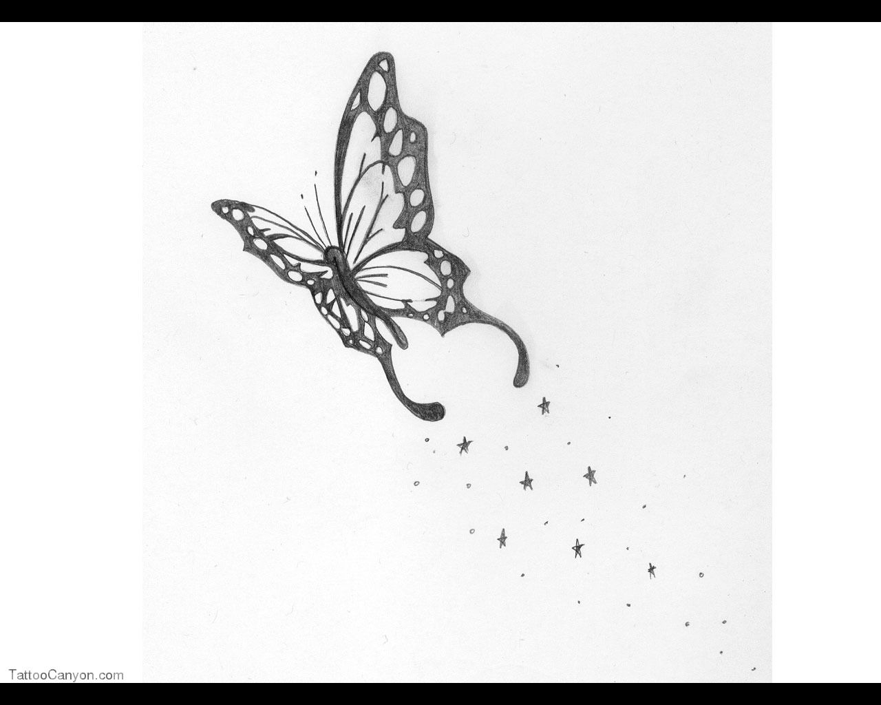 Beautiful Butterfly Tattoo Design Beautiful Butterfly Flying Tattoo pertaining to size 1280 X 1024