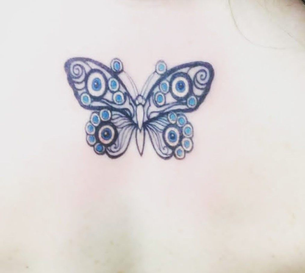 Beautiful Evil Eye Butterfly Incorporation Tattoo The All Seeing Eye in sizing 1014 X 907