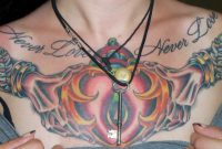 Beautiful Heart Chest Piece Tattoo Designs For Women Girls Chest within dimensions 1600 X 881