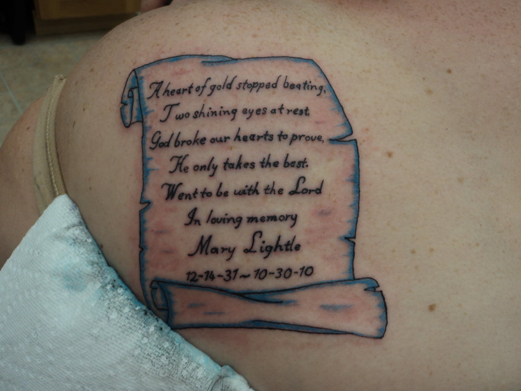 Beautiful Poem Tattoo On Left Shoulder in sizing 1024 X 768