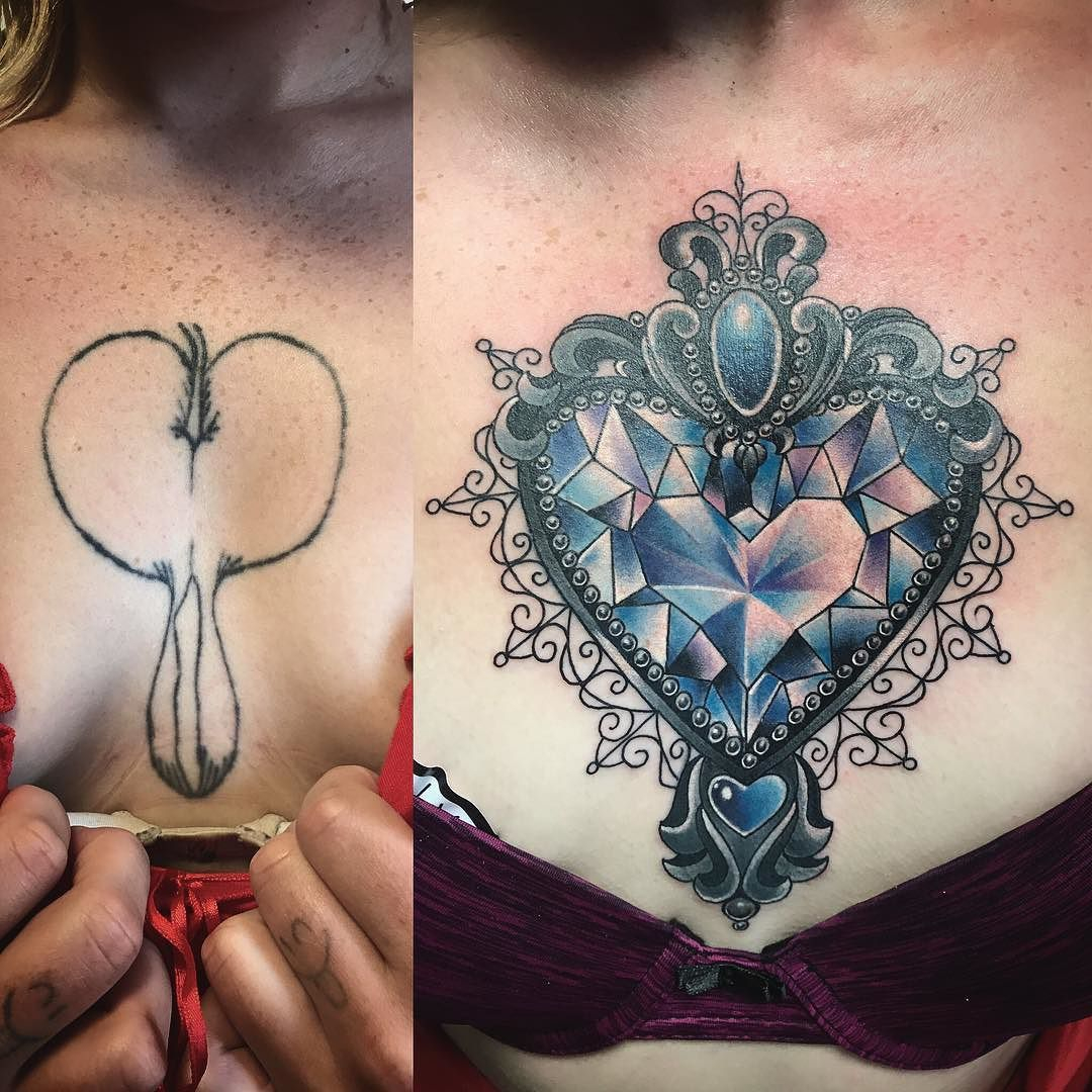 Before And After Chest Cover Up Tried To Make It As Small As intended for s...