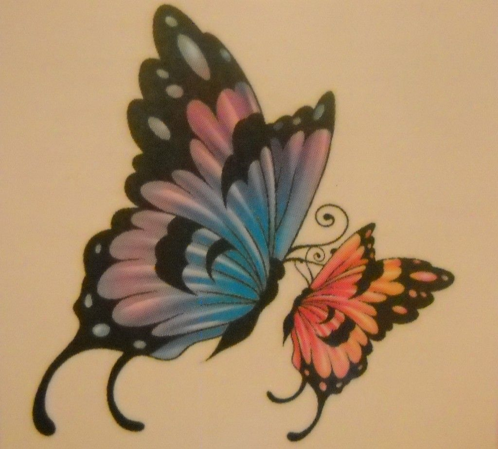 Big Butterflymom Small Butterfly Child Tattoos Kiss Tattoos within proportions 1024 X 923