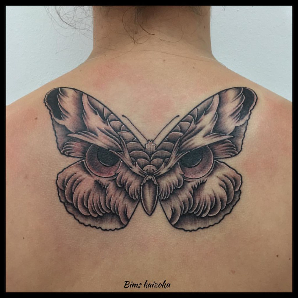 Bims Bimstattoo Bimskaizoku Hibou Chouette Papillon Flickr in size 1024 X 1024