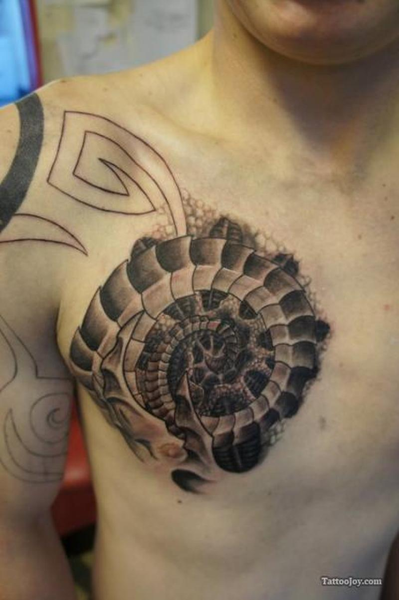 Biomechanical Chest Tattoo Design Tattoos Book 65000 Tattoos with regard to sizing 800 X 1202