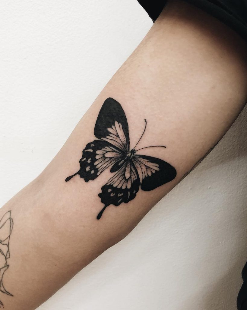 Black Butterfly Tattoo Tattoogrid intended for dimensions 819 X 1024