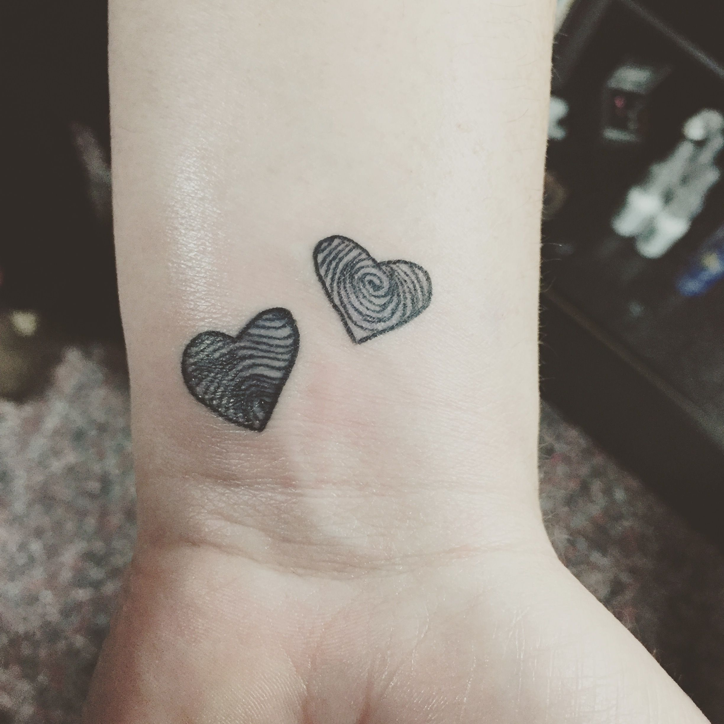 Black Fingerprint Heart Tattoos In Love With My Wrist Tattoo with regard to dimensions 2448 X 2448
