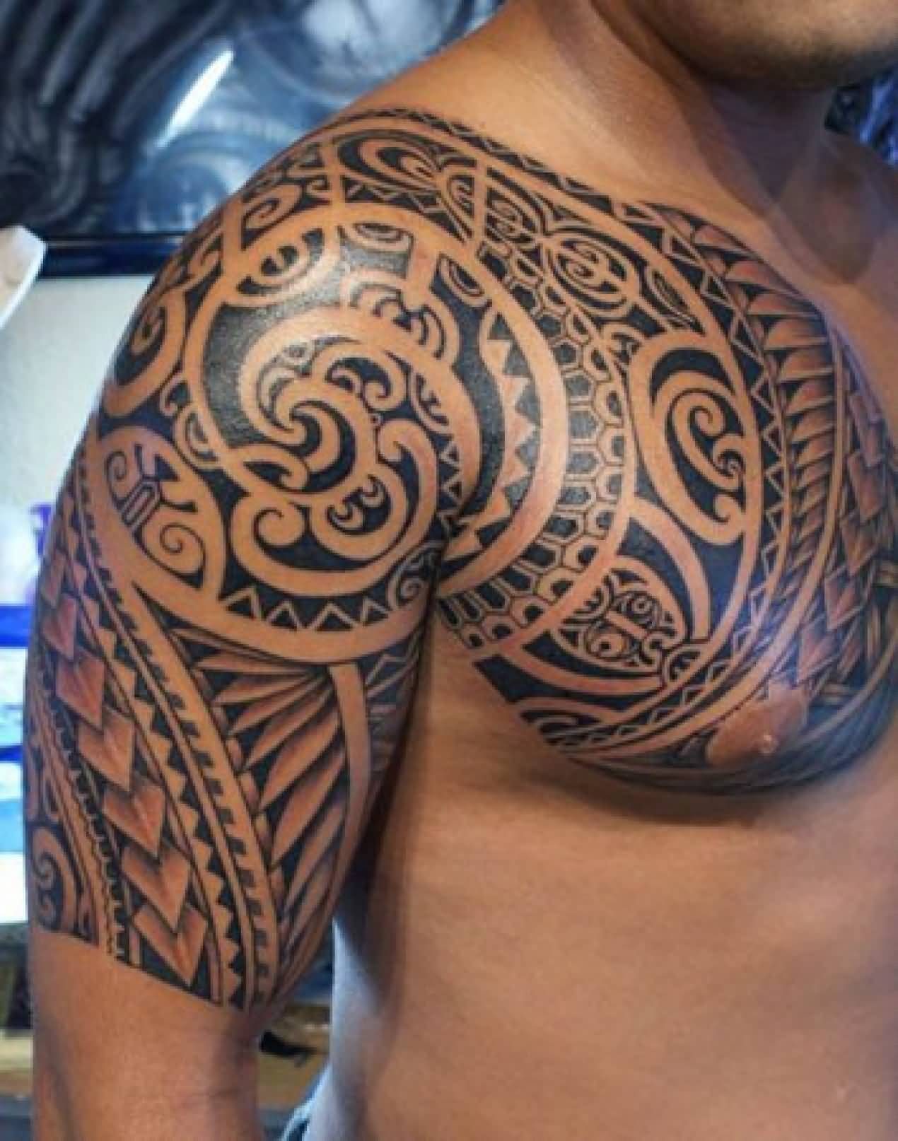 Black Samoan Tribal Tattoo On Right Half Sleeve Legendtattoo within size 1270 X 1614
