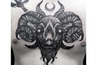 Black Work Satanic Goat Tattoo Chest Piece Laura Knox Whos with regard to sizing 2917 X 2917