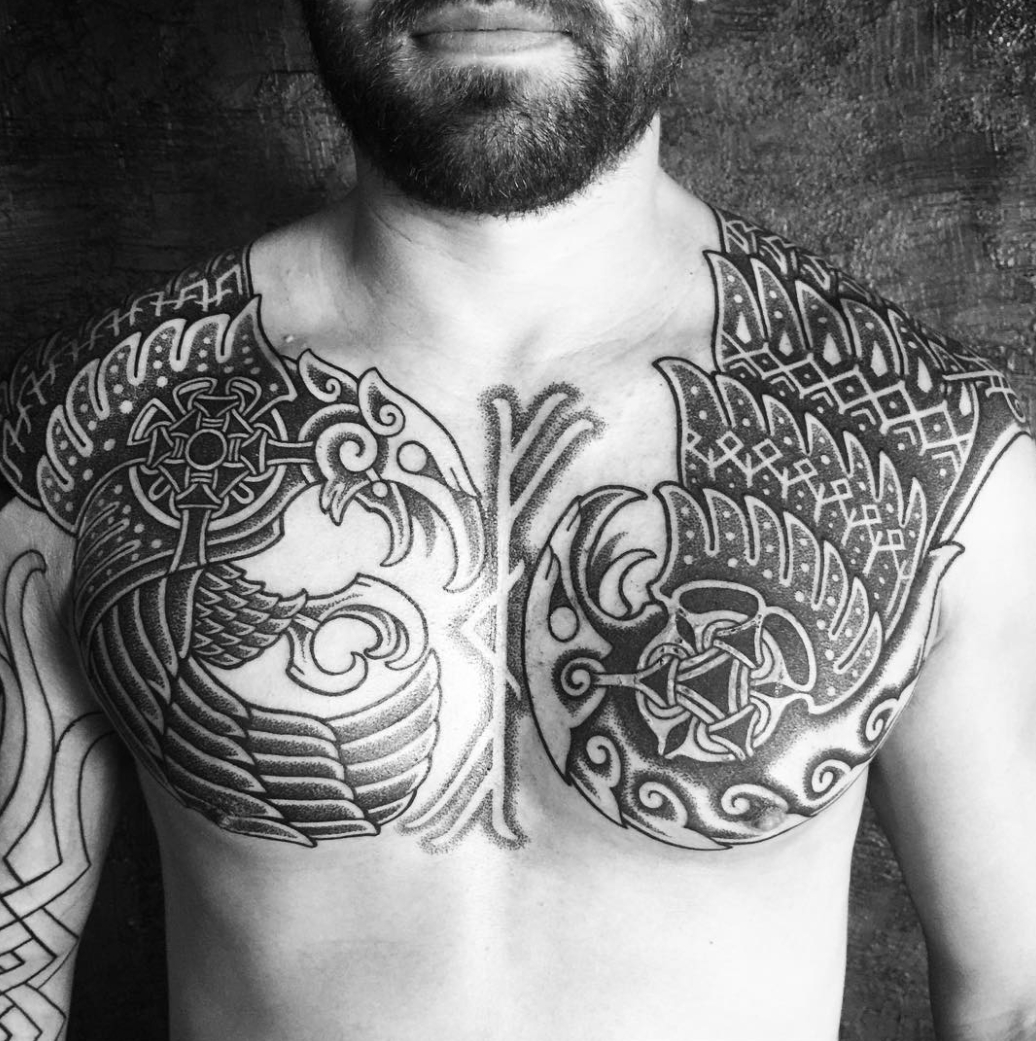 Blackhandnomad Chest Tattoo Ornamental Nordic Epic Beard in proportions 1036 X 1041