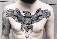 Blackwork Tattoo With Eagle And Chest Tattoo inside measurements 1080 X 1080