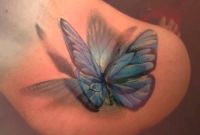 Blue 3d Butterfly Tattoo On Girl Back Shoulder Tattoos Realistic with regard to sizing 1920 X 1080