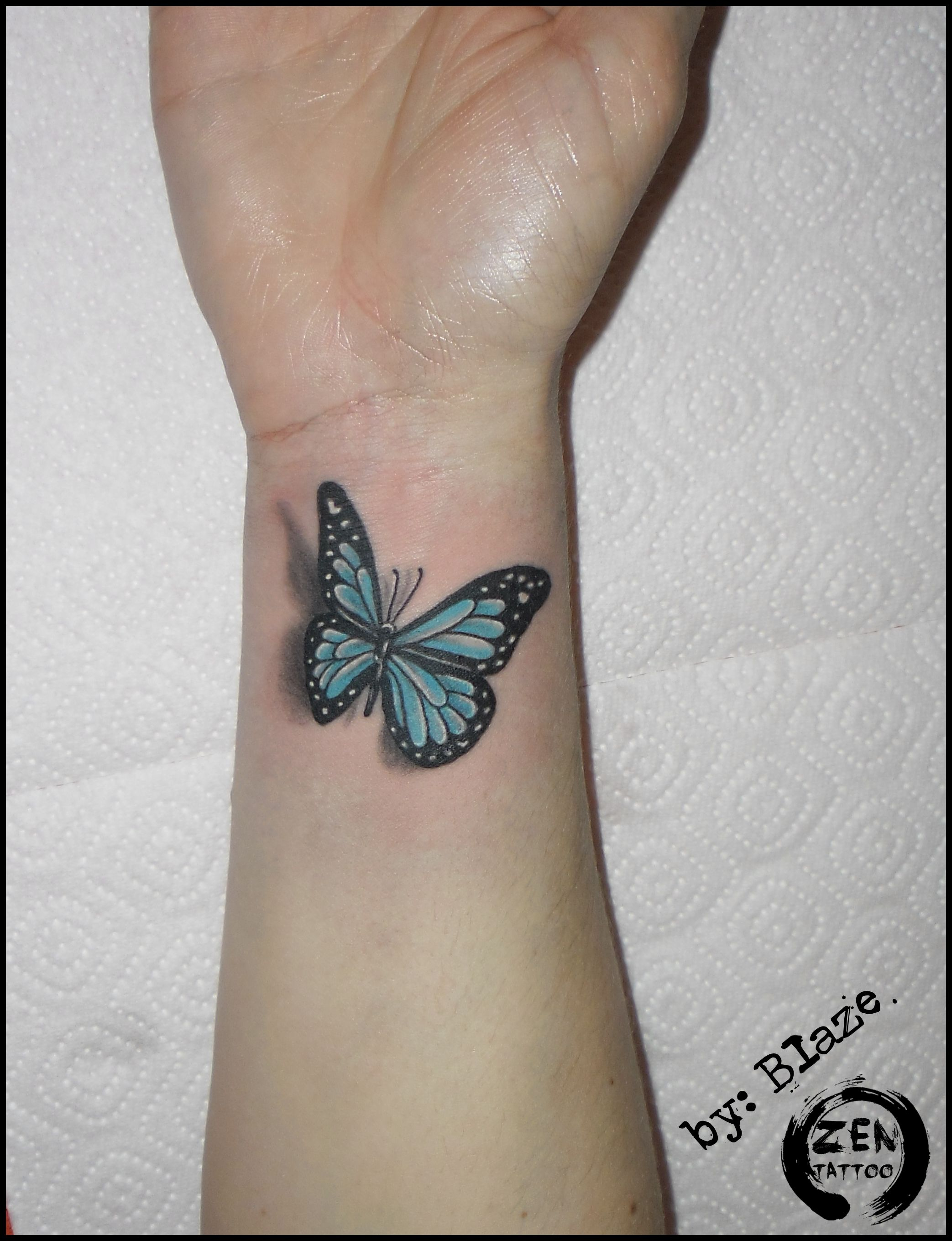 Blue Butterfly Tattoo Blaze Wwwfacebookzentattoozagreb for size 2086 X 2719