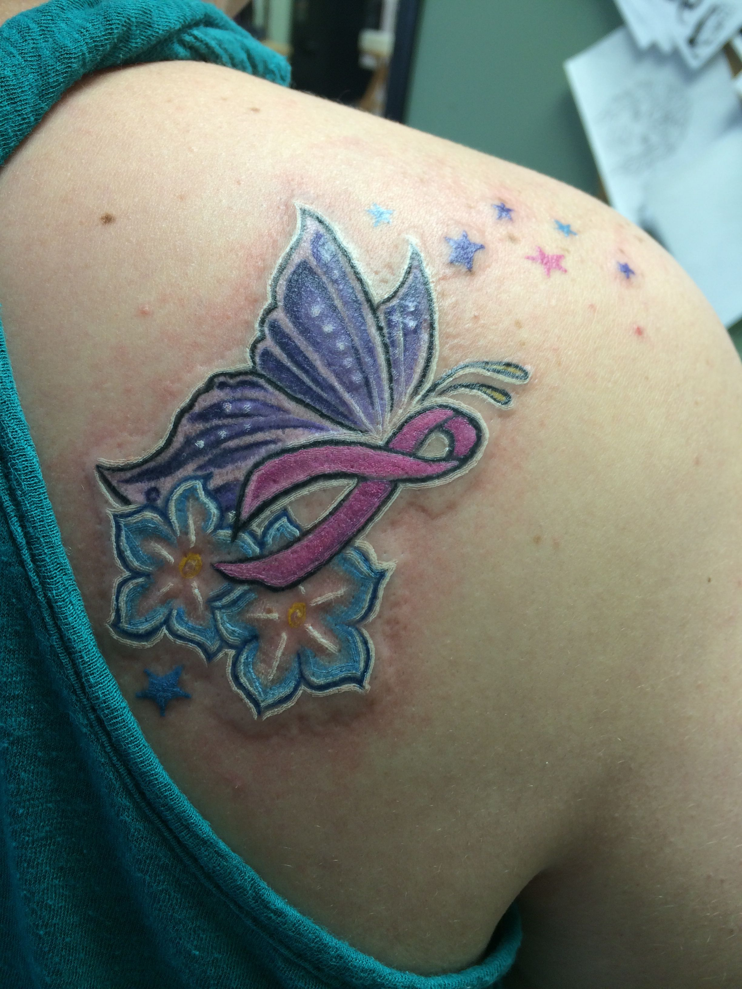 Breast Cancer Tattoo For My Momma Body Art Cancer Tattoos inside measurements 2448 X 3264