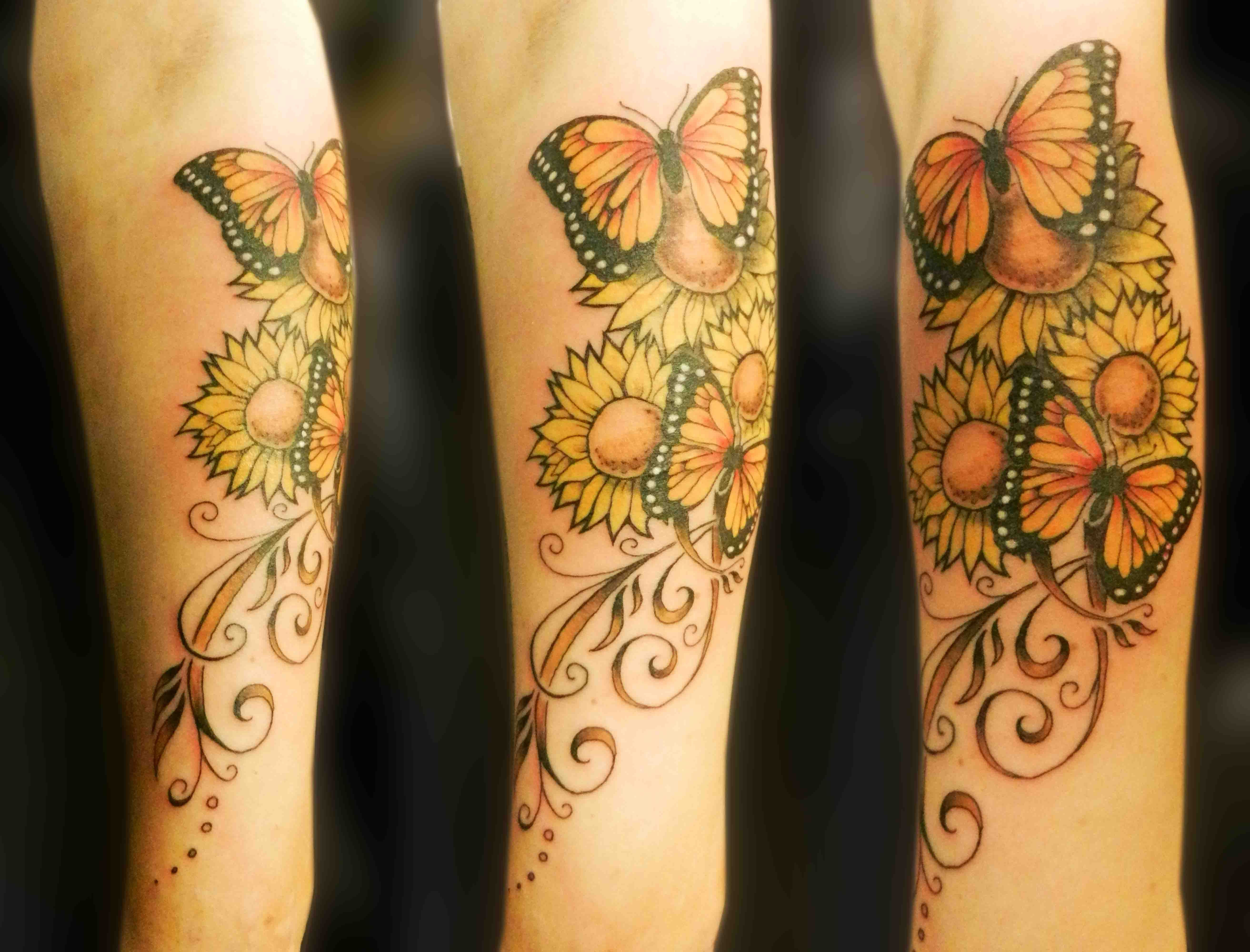 Bright And Cheery Butterflies And Sunflowers Butterfly Tattoo for dimensions 5250 X 4000