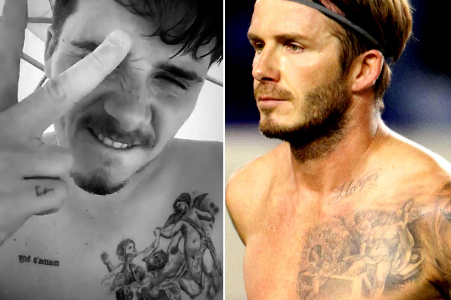 Brooklyn Beckham Reveals Huge New Tattoo Inspired Davids Iconic with dimensions 1500 X 1000