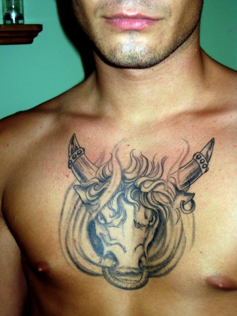 Bull Head Tattoo On Chest Tattoos Book 65000 Tattoos Designs intended for dimensions 800 X 1066