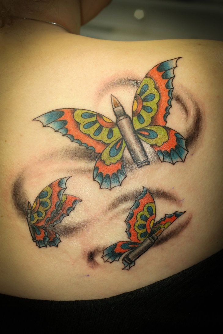 Bullet With Butterfly Wings Mange On Deviantart Tattoos with dimensions 730...