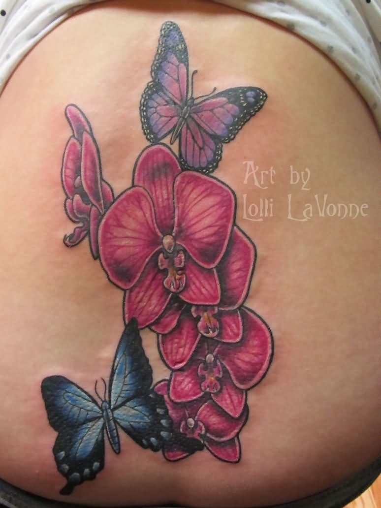 Butterflies And Orchid Tattoos within dimensions 774 X 1032