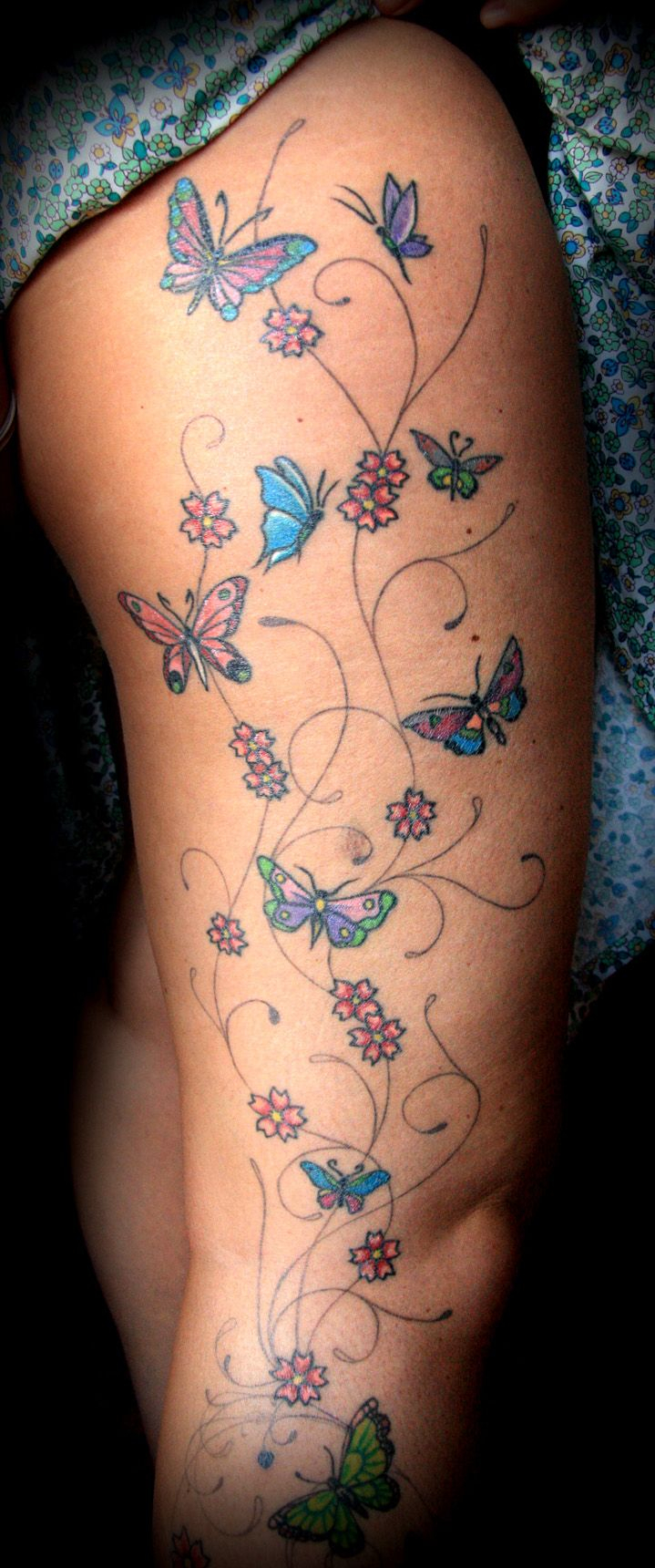 Butterflies And Swirls Tattoo On Leg Susy Tatoos Tattoos with regard to size 719 X 1720