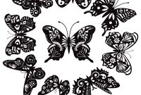 Butterflies Silhouette For Tattoo Royalty Free Vector Image inside sizing 1000 X 1080