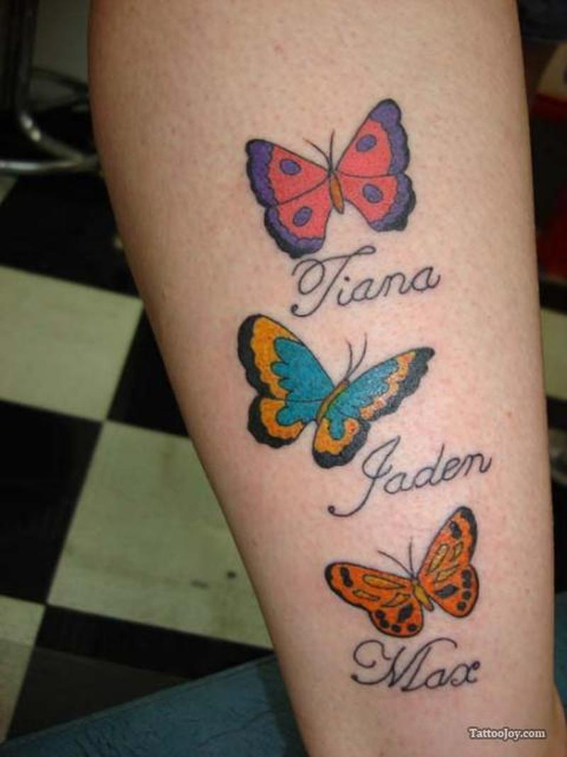 Butterflies Tattoo Design With Names Tattoos Book 65000 Tattoos for size 800 X 1067