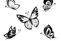Butterflies Tattoo Royalty Free Vector Image Vectorstock regarding proportions 1000 X 913