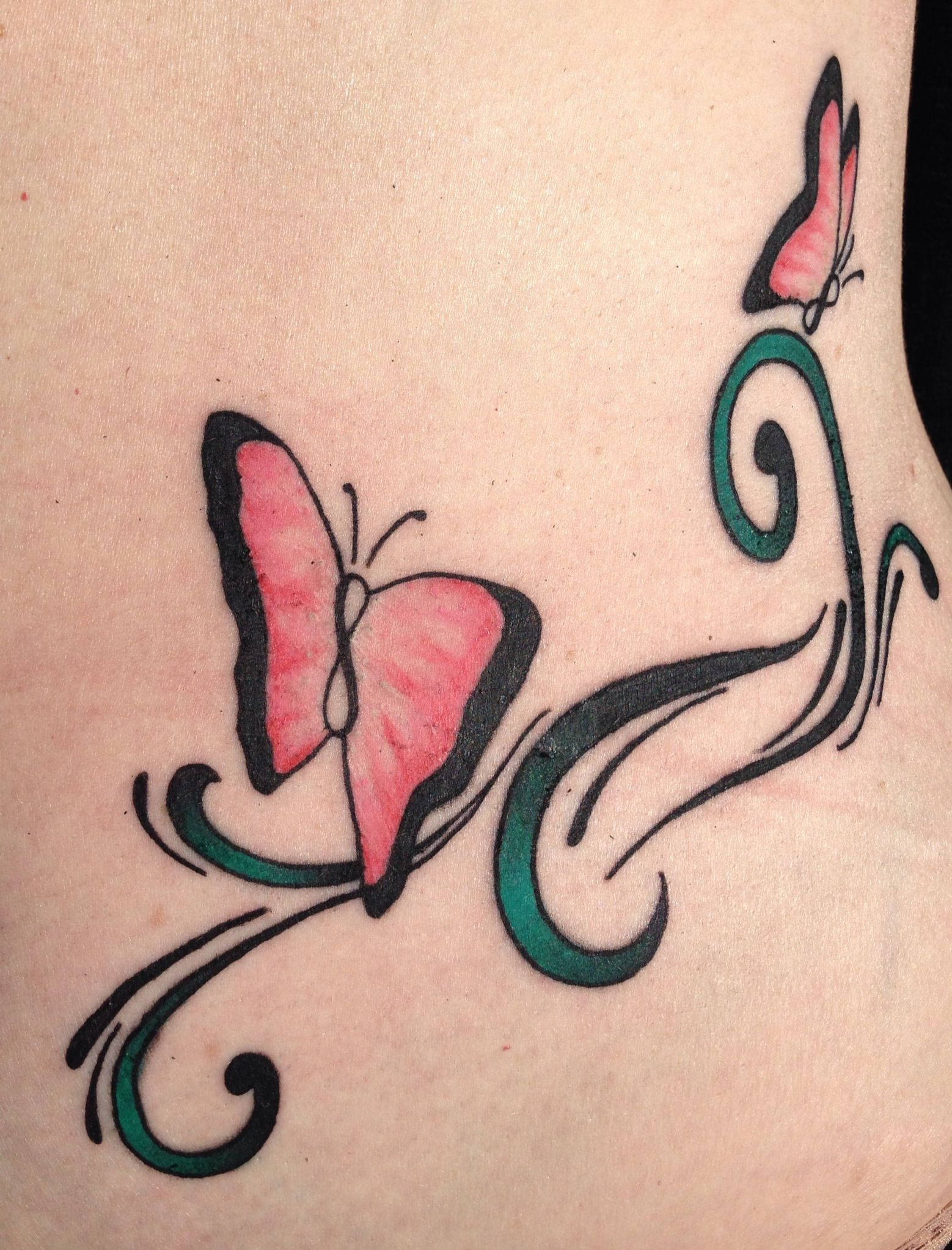 Butterflies With Infinity Symbols Girl Tattoo Tattoos throughout proportions 1558 X 2045