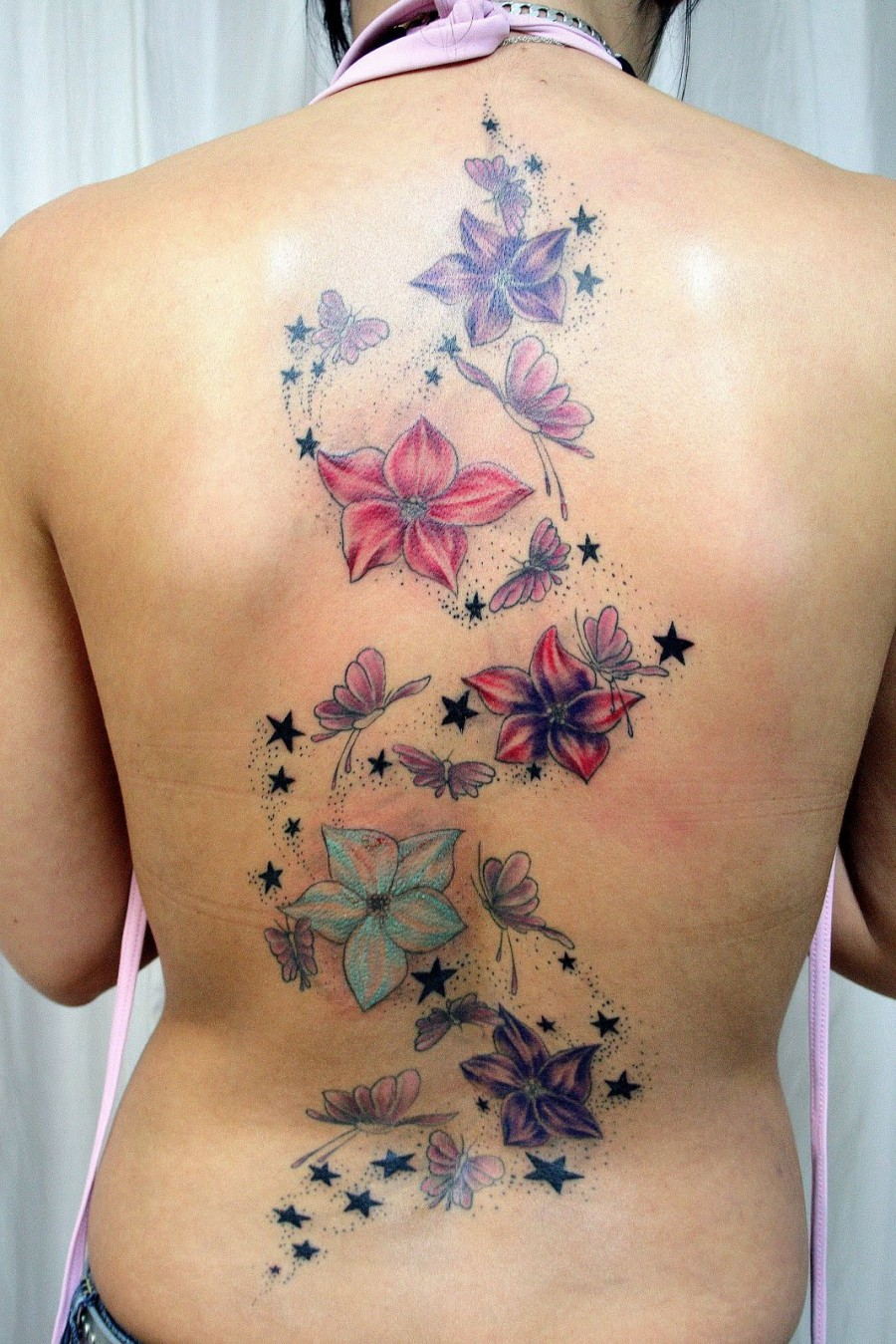 Butterfly And Flower Back Tattoos Nsfw Tattoomagz Tattoo with measurements 900 X 1349