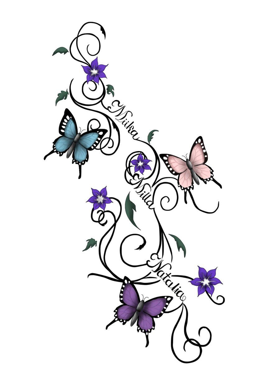 Butterfly And Flower Tattoo Designs Butterflies Tattoo inside dimensions 900 X 1238