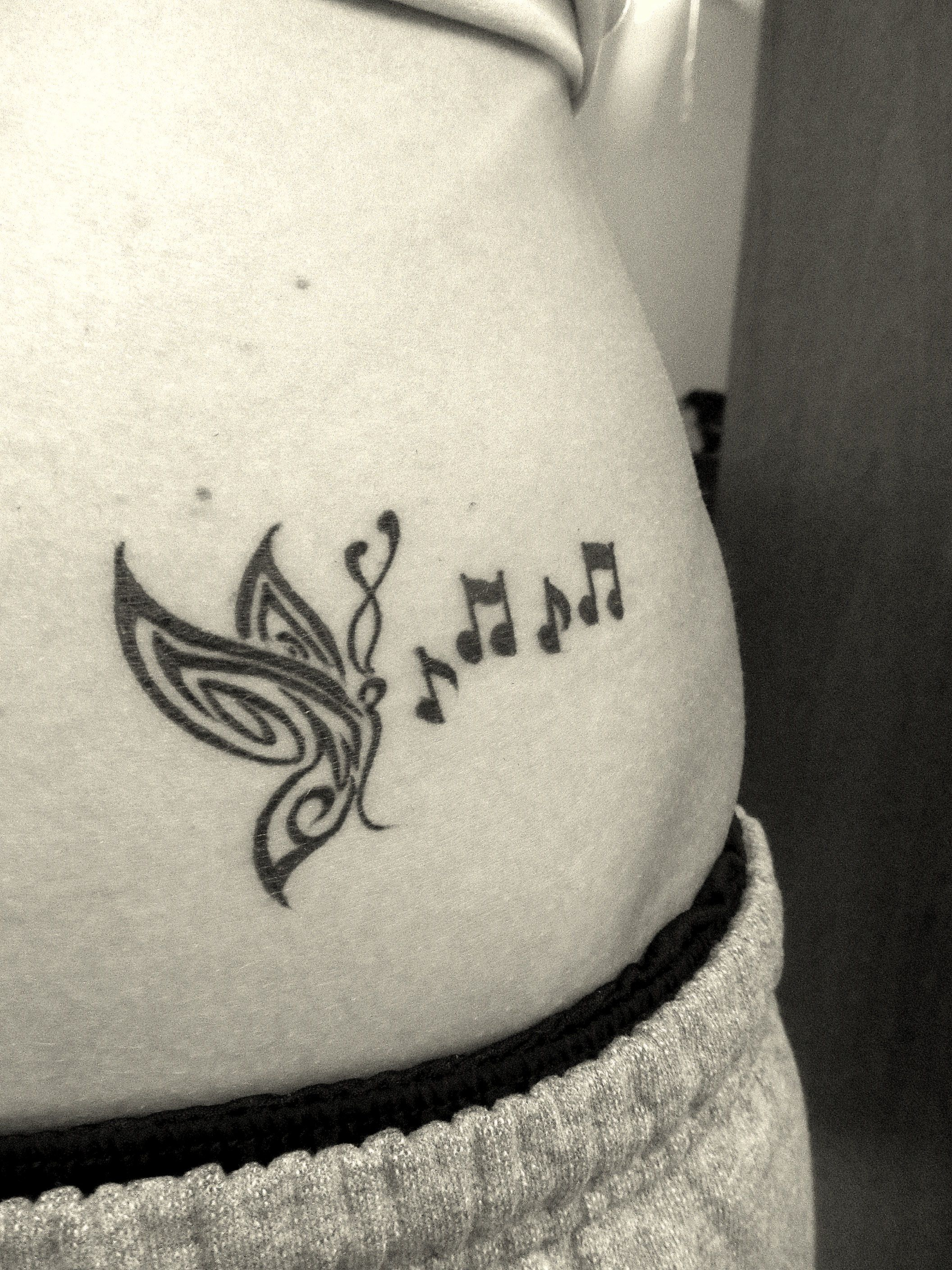 Butterfly And Music Notes Ink Inspired Tattoos Tattoo Quotes for proportions 2112 X 2816