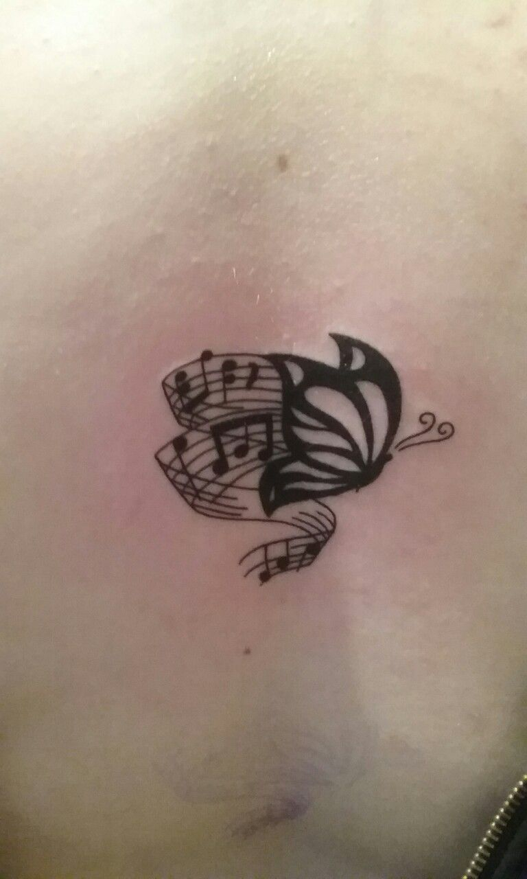 Butterfly And Music Notes Tattoo Inked Note Tattoo Tattoos with sizing 768 X 1280