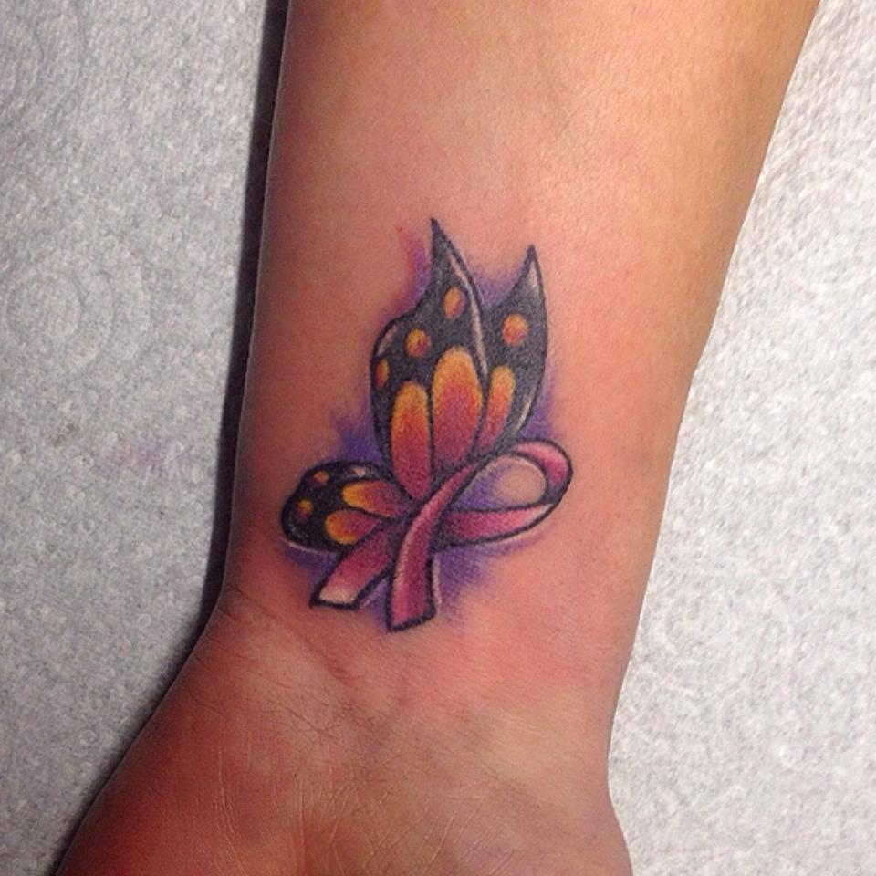 Butterfly Cancer Ribbon Tattoo Creativefan in measurements 960 X 960