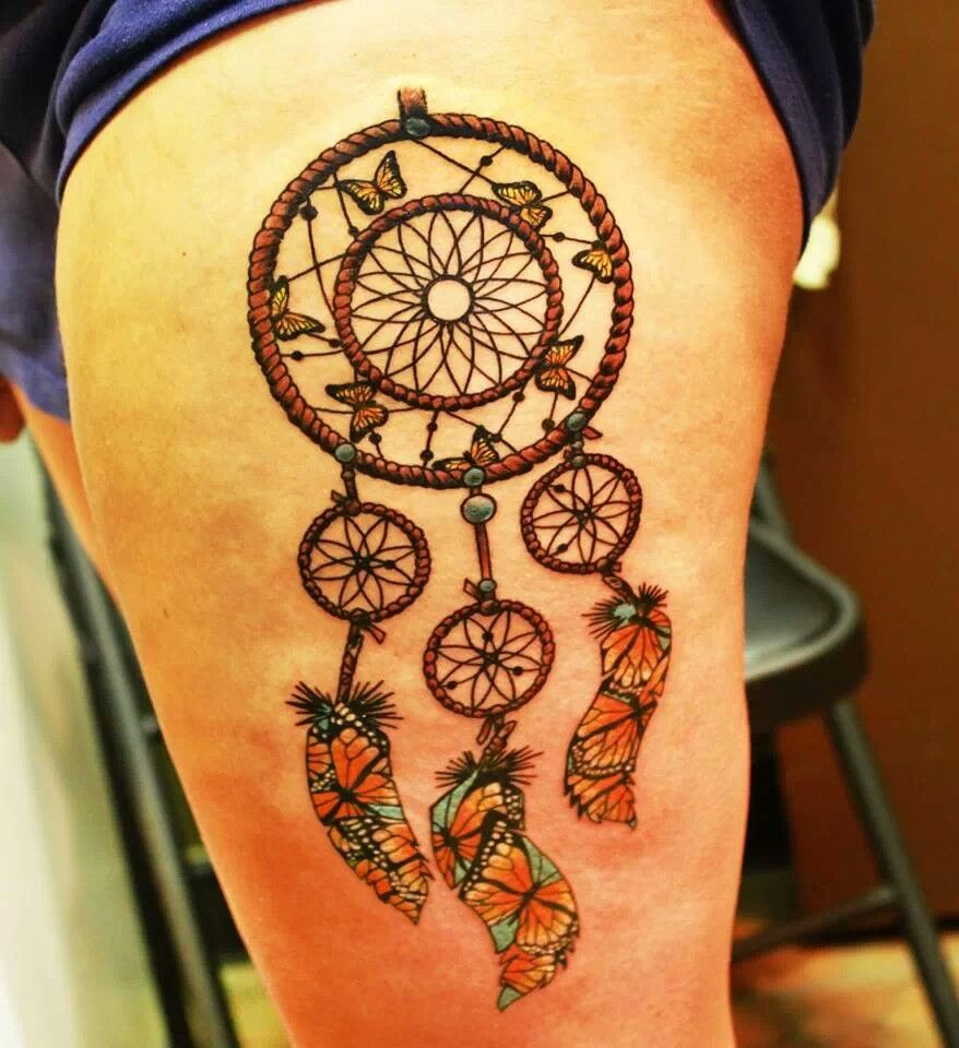 Butterfly Dreamcatcher Tattoo Tony Och Toosta Dream Catcher with regard to size 878 X 960