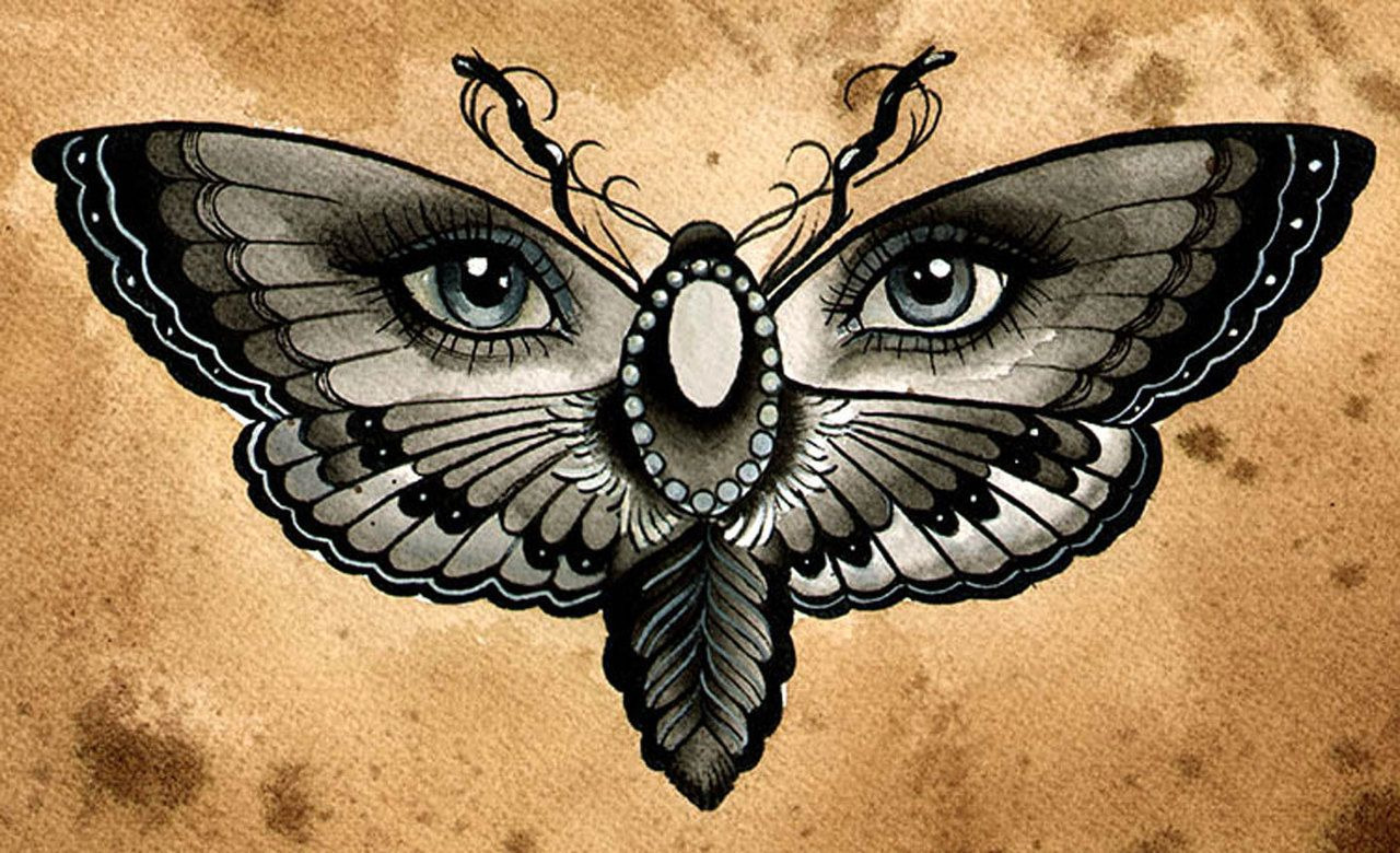 Butterfly Eyes Thea Fear Canvas Giclee Tattoo Art Ancient Art in proportions 1280 X 780